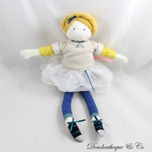 Puppe Mademoiselle Eglantine MOULIN ROTY les Parisiennes blondes Tutu Sweatshirt 27 cm