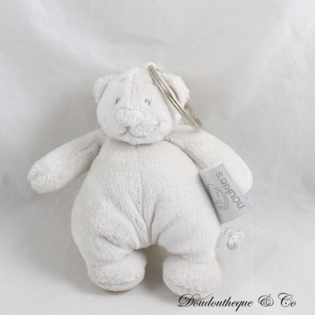 Nouky Bär Plüsch Schlüsselanhänger NOUKIE'S Star Powder Tonton grau weiß 12 cm Nouky Bär Plüsch Schlüsselanhänger NOUKIE'S Star Powder Tonton grau weiß 12 cm