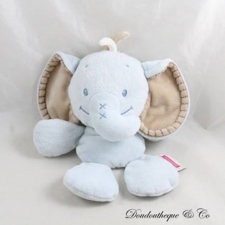 NATTOU Rigolos Flatsie blaubraun halbflaches Elefant Kuscheltier 23 cm NATTOU Rigolos Flatsie blaubraun halbflaches Elefant Kuscheltier 23 cm