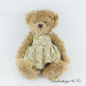 Teddybär LOUISE MANSEN langhaariges Blumenkleid 26 cm