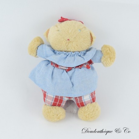 JACADI rot-weiß kariertes Kugelplüschtier 15 cm JACADI rot-weiß kariertes Kugelplüschtier 15 cm