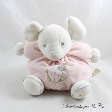 KALOO Maus Kuscheltier Bead Patapouf pink weiß Stickerei 25 cm KALOO Maus Kuscheltier Bead Patapouf pink weiß Stickerei 25 cm