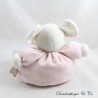 KALOO Maus Kuscheltier Bead Patapouf pink weiß Stickerei 25 cm