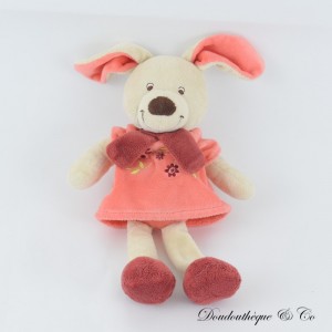 Ausgestopftes Kaninchen VETIR Gemo Kleid rosa Blumen 25 cm