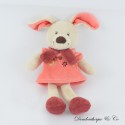 Ausgestopftes Kaninchen VETIR Gemo Kleid rosa Blumen 25 cm