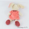 Ausgestopftes Kaninchen VETIR Gemo Kleid rosa Blumen 25 cm