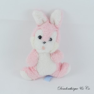 Vintage rosa und weißer Teddybär Kaninchen Plüsch 20 cm