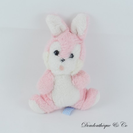 Vintage rosa und weißer Teddybär Kaninchen Plüsch 20 cm Vintage rosa und weißer Teddybär Kaninchen Plüsch 20 cm