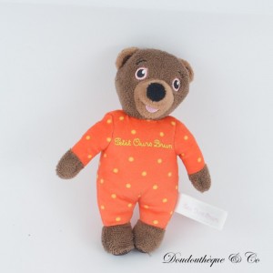 Kleiner Stoffbär BAYARD Kleiner Braunbär Roter Pyjama mit gelben Tupfen 14 cm