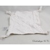 VERTBAUDET quadratisches flaches Kuscheltier weiß rosa Muster