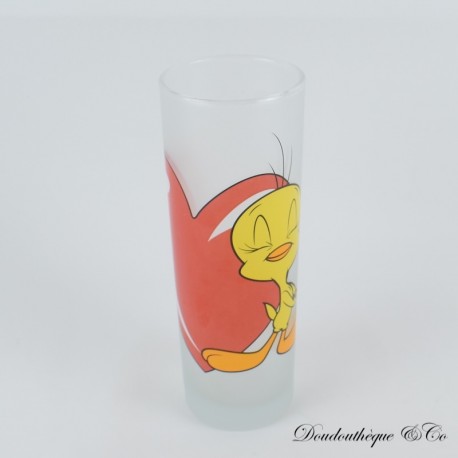 Glas Tall Tweety WARNER BROS Tweety und Grosminet Rotes Herz Valentinstag 16 cm Glas Tall Tweety WARNER BROS Tweety und Grosminet Rotes Herz Valentinstag 16 cm