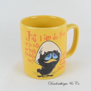 CALIMERO Duck Becher "I'm 1 year older" Gelber Pagot Becher 10 cm