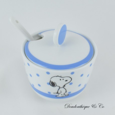 Snoopy PEANUTS UFS Beats of Snoopy Zuckerdose Blau und Weiß 10 cm