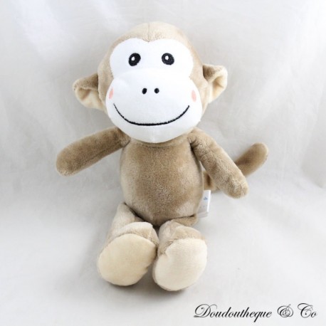 ARTHUR UND LOLA BEBISOL beige weißes Affenplüschtier 28 cm ARTHUR UND LOLA BEBISOL beige weißes Affenplüschtier 28 cm