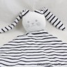 Flaches Kaninchen Kuscheltier PETIT BATEAU gestreift marineblau und weiß Diamant 36 cm