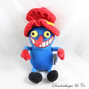 Plüsch Loulou le pou AJENA Die lustigen kleinen Biester blauer roter Hut 24 cm