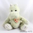 Nilpferd Plüsch TRUDI Bussi grüne Dinosaurier Halskette Holz Herz 18 cm