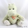 Nilpferd Plüsch TRUDI Bussi grüne Dinosaurier Halskette Holz Herz 18 cm