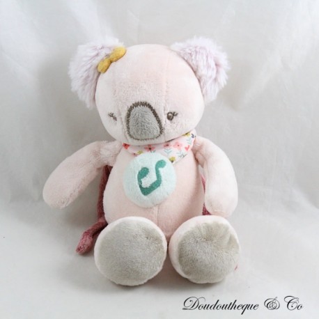Musikalischer Plüsch Iris Koala NATTOU Iris und Lali rosa geblümtes Bandana Musiknote 20 cm Musikalischer Plüsch Iris Koala NATTOU Iris und Lali rosa geblümtes Bandana Musiknote 20 cm