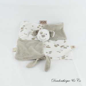 Flaches Kuscheltier Max Hund NATTOU Max, Noa & Tom beige weiß 27 cm