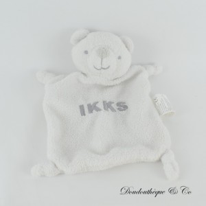 IKKS Bear Coperta Piatta Bianco Grigio Scrittura 22 cm