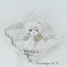 Flaches Bären-Kuscheltier BABY NAT' Les Flocons braungrau meliert Nase 22 cm BN051