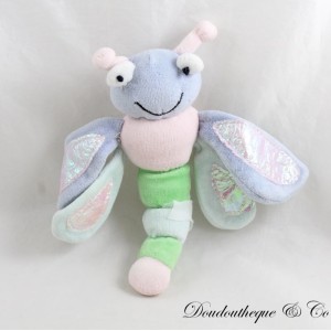 Peluche papillon bleu vert bruit de papier froissé 2