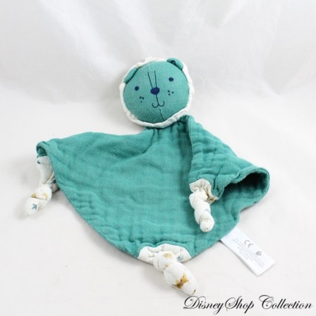 SIMBA TOYS green swaddle lion flat cuddly toy 3 knotted corners 28 cm SIMBA TOYS green swaddle lion flat cuddly toy 3 knotted corners 28 cm