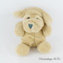 Vintage beige Bulldogge Teddybär Plüsch 22 cm