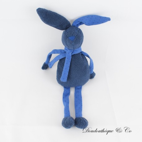 Kaninchen Plüsch BOUT'CHOU Monoprix marineblauer Schal 30 cm Kaninchen Plüsch BOUT'CHOU Monoprix marineblauer Schal 30 cm