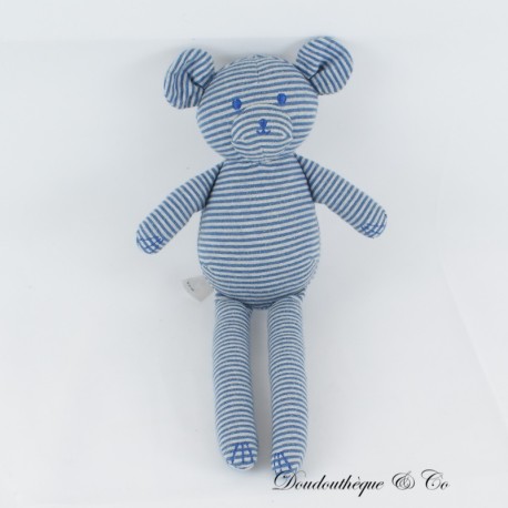 Bärendecke PETIT BATEAU Streifen blau weiß 26 cm Bärendecke PETIT BATEAU Streifen blau weiß 26 cm