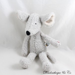 Mausplüsch JELLYCAT graues lockiges Haar, schwarze Nase 24 cm