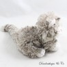 Mini Plüschkatze BUKOWSKI Kätzchen grau weiß Schleife Organza weich 10 cm