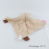 NOUKIE'S Oscarine und Léontine rosa braunes Kaninchen flaches Kuscheltier 26 cm