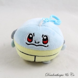 NINTENDO Schiggy Plüsch Schlüsselanhänger Pokémon Ball Bestickter Kopf Blau Gelb 10 cm