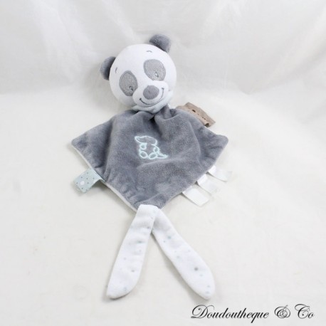 Loulou Panda NATTOU grau weiß grün Krokodil Schnullerclip flaches Kuscheltier 24 cm Loulou Panda NATTOU grau weiß grün Krokodil Schnullerclip flaches Kuscheltier 24 cm