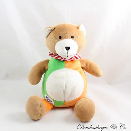 Musikalischer Plüschbär SIMBA BABY bewegt das Kopftuch orangegrün 26 cm Musikalischer Plüschbär SIMBA BABY bewegt das Kopftuch orangegrün 26 cm