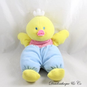 Vintage Plüschküken JEMINI Henne Ente Gelb Blau Rosa 27 cm
