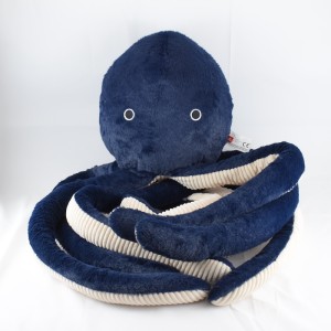 Oktopus oder Oktopus Plüsch GIFI Blau und Beige Meerestiere 120cm