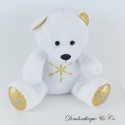NOCIBÉ Bär Plüsch weiß und gold 2017 sitzend 18 cm