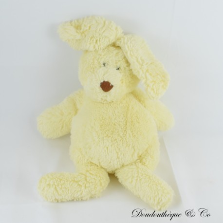 Peluche lapin AJENA Jaune poils longs vintage 40 cm Peluche lapin AJENA Jaune poils longs vintage 40 cm