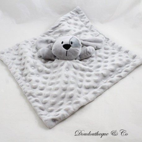 Flache Hundedecke LOVEY BUMPS graue Kokarde Augenrelief Samt 32 cm Flache Hundedecke LOVEY BUMPS graue Kokarde Augenrelief Samt 32 cm