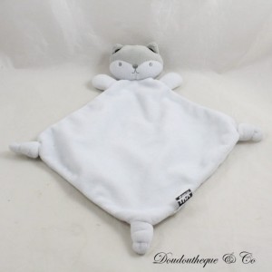 Fox flaches Kuscheltier DO by Miniconf diamond grey white 3 geknotete Ecken 30 cm