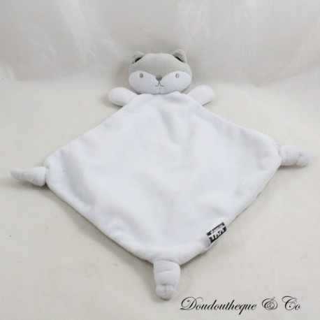 Fox flaches Kuscheltier DO by Miniconf diamond grey white 3 geknotete Ecken 30 cm Fox flaches Kuscheltier DO by Miniconf diamond grey white 3 geknotete Ecken 30 cm