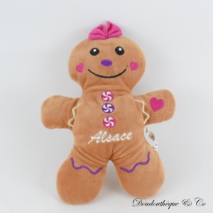 Plüschtier Mannele LES CREATIONS DE JOSÉPHINE Alsace Madame Brauner Lebkuchenkeks 26 cm