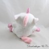 Grandi occhi di peluche unicorno bianco e rosa