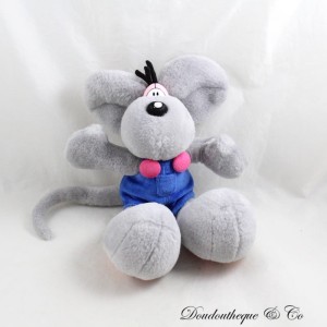 Topo peluche DIDDL Depesche grigio tuta da lavoro 27 cm