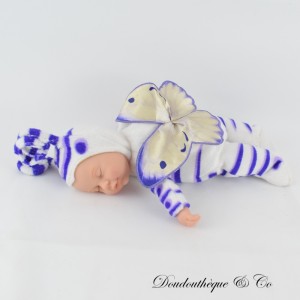 Schmetterling Babypuppe ANNE GEDDES weiß und lila 24 cm