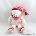 Kuscheltier Minouchette Katze DOUDOU ET COMPAGNIE rosa Mütze Les Z'amigolos 26 cm