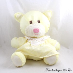 Stoffbär FISHER PRICE gelbes Fallschirmkleid aus Segeltuch Stoff Katze 28 cm